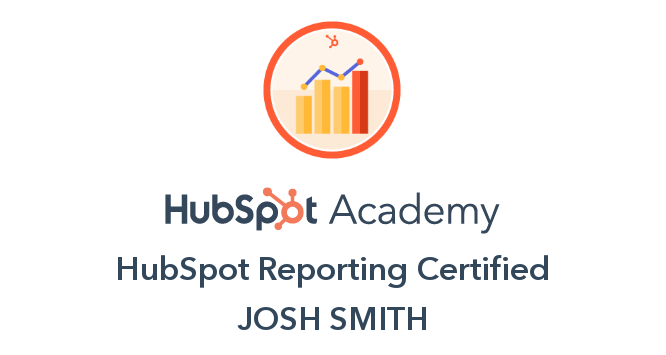 Josh Smith HubSpot Reporting Certified